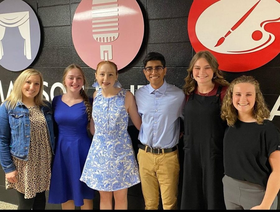 The 111th Custer Contest performers with MCHS counselor Janelle Smith from left: Smith, Brooklyn Cornelius, Morgan Preston, Neel Mistry, Taylor Harsin, and Keara Eder