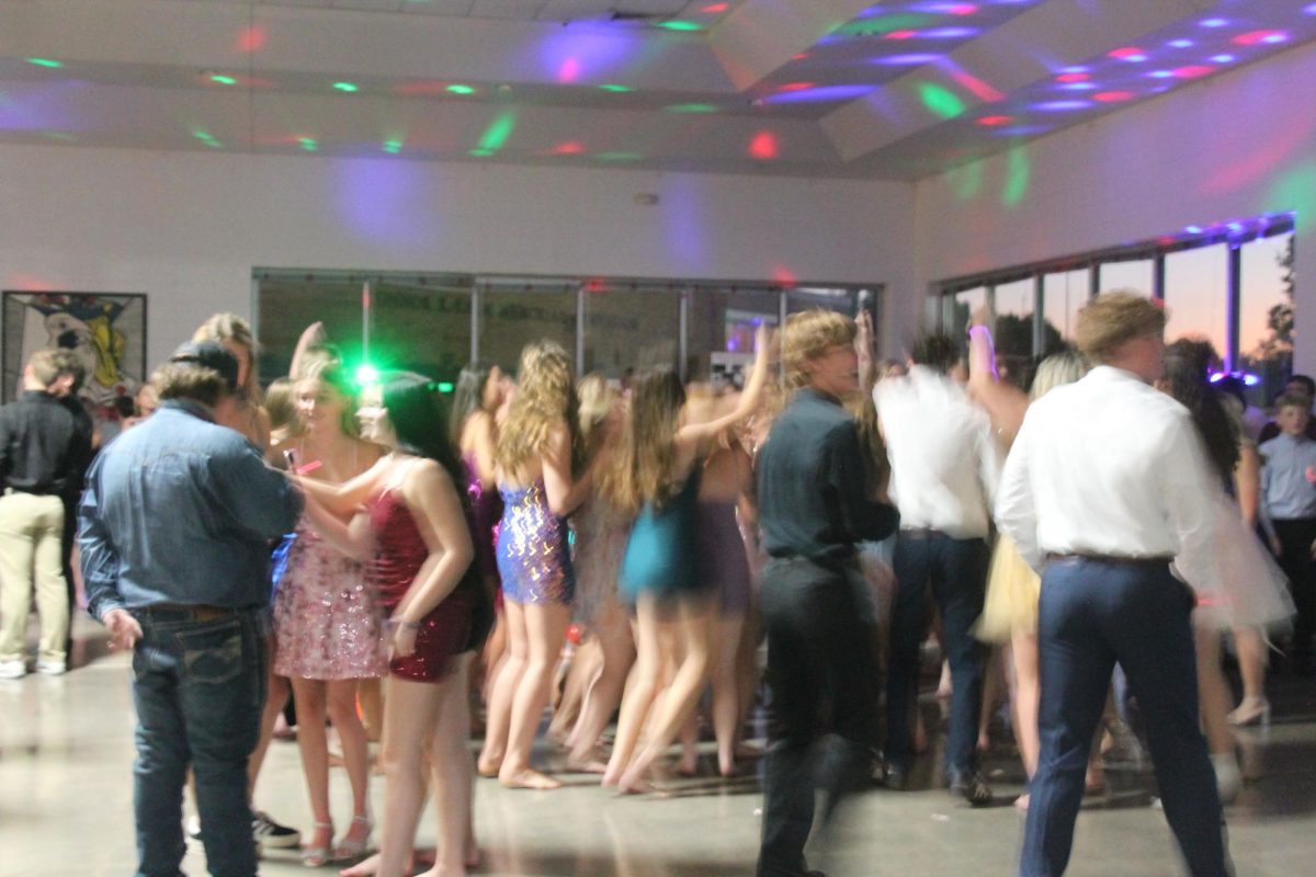 A group of dancers enjoy the music at the 2025 MCHS Fall Homecoming Dance.
